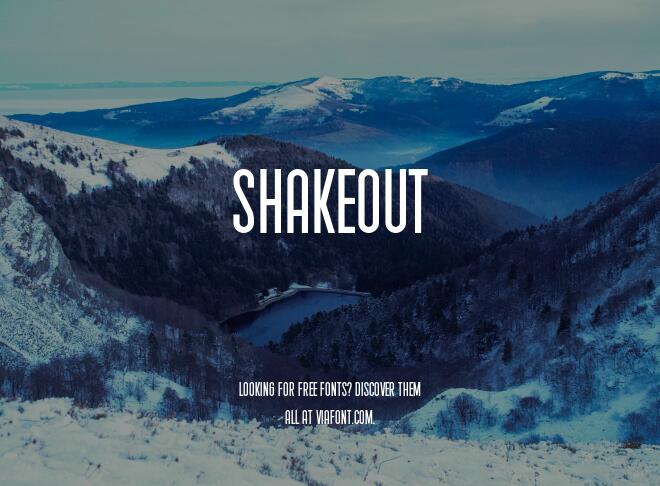 Shakeout Font