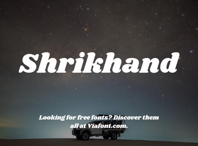 Shrikhand Font