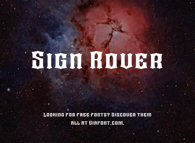 Sign Rover Font