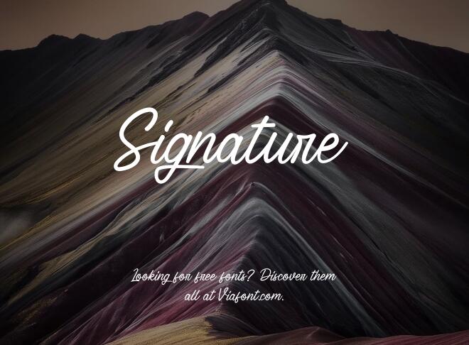 Signature Font
