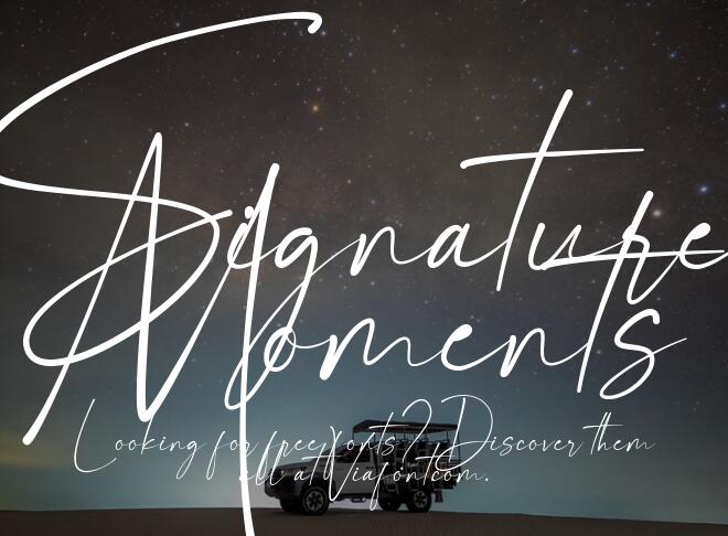 Signature Moments Font