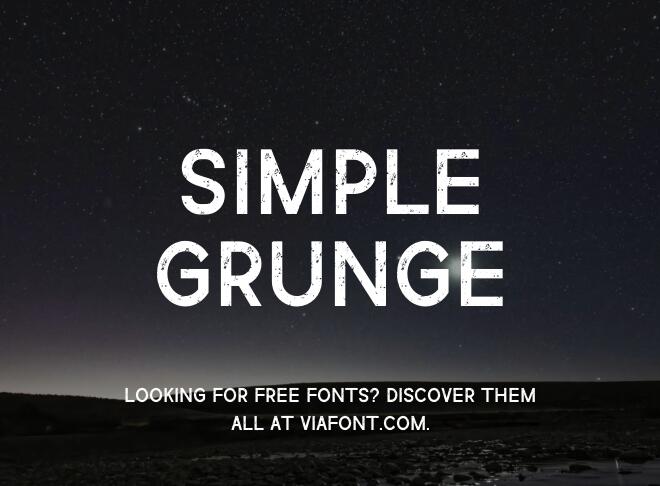Simple Grunge Font
