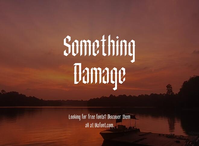 Something Damage Font