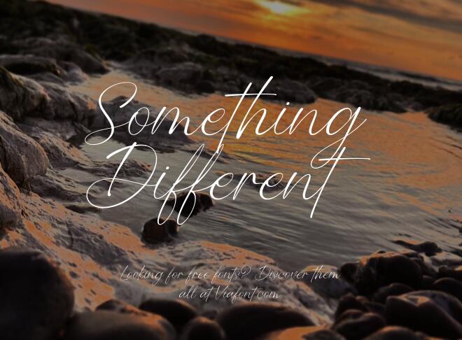 Something Different Font