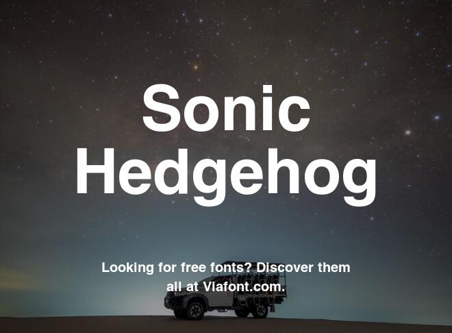 Sonic Hedgehog Font