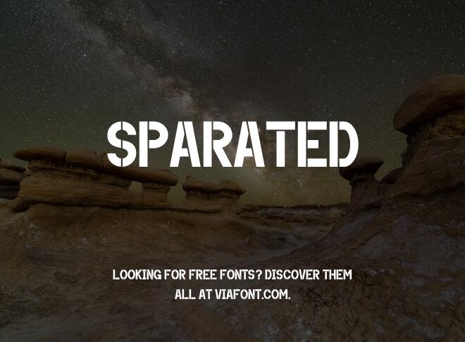 Sparated Font