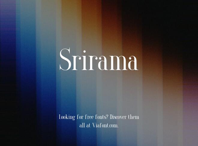 Srirama Font