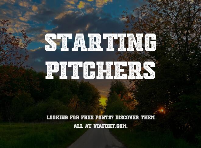 Starting Pitchers Font