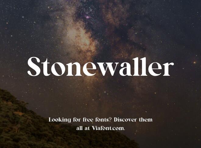 Stonewaller Font