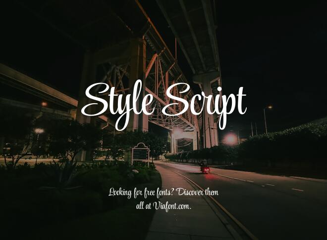 Style Script Font