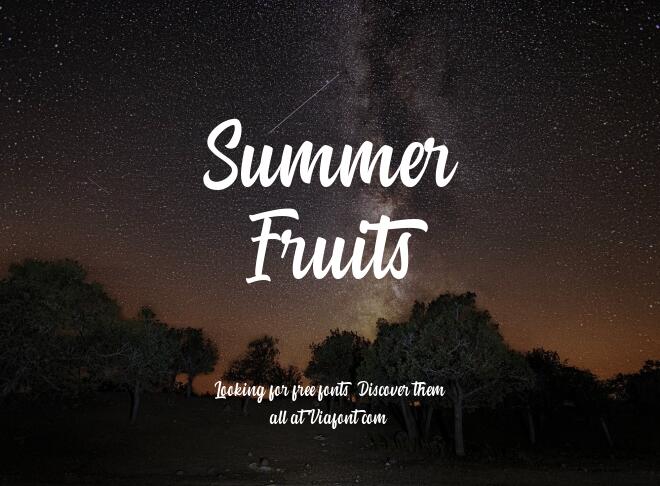 Summer Fruits Font