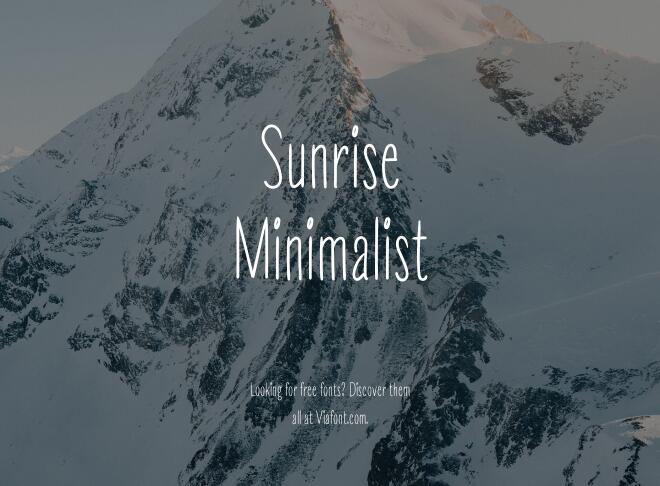 Sunrise Minimalist Font