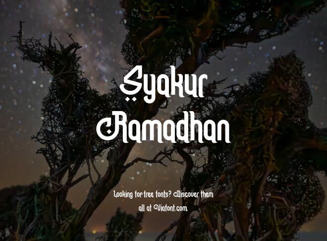 Syakur Ramadhan Font
