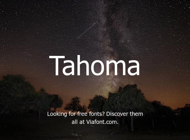 Tahoma Font