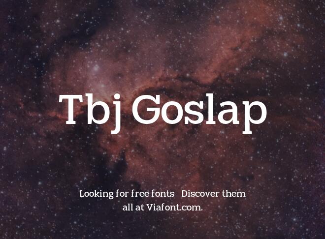 Tbj Goslap Font Family