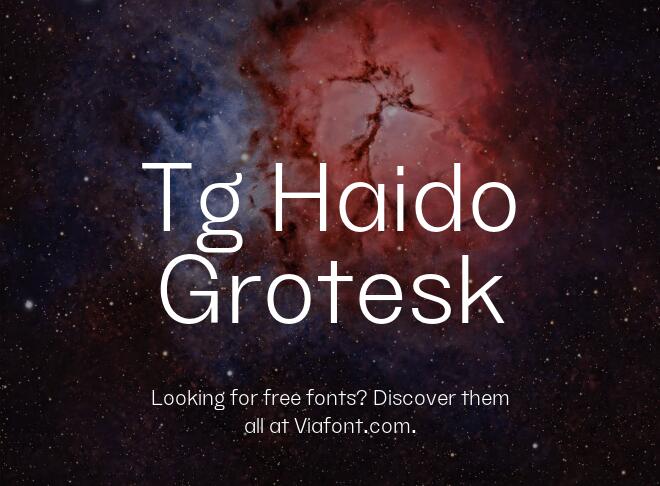 Tg Haido Grotesk Font
