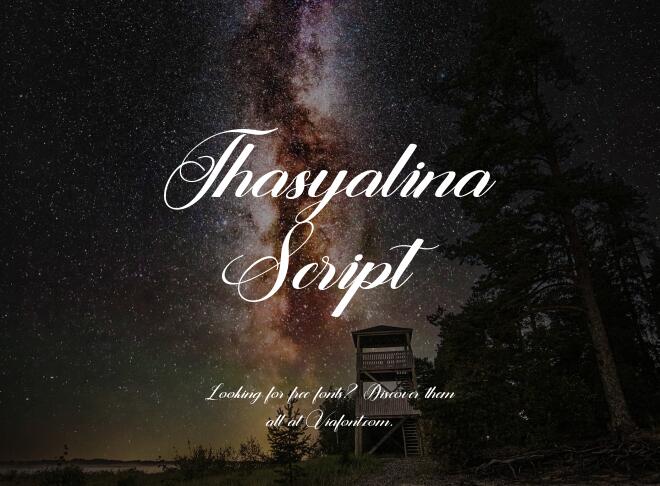 Thasyalina Script Font