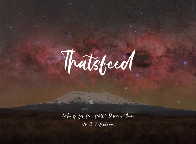 Thatsfeed Font