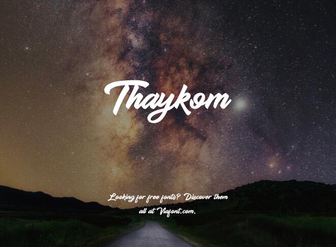 Thaykom Font