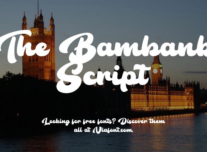 The Bambank Script Font
