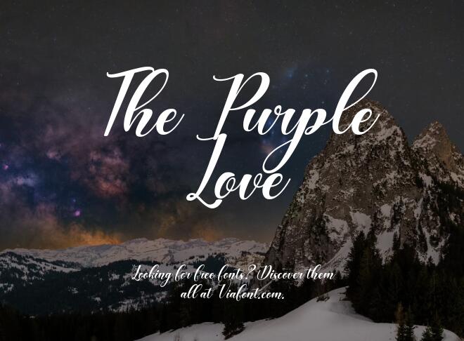 The Purple Love Font