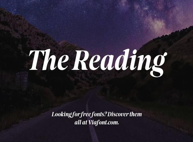 The Reading Font