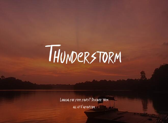 Thunderstorm Font