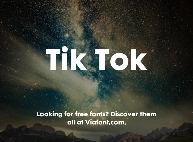 Tik Tok Font