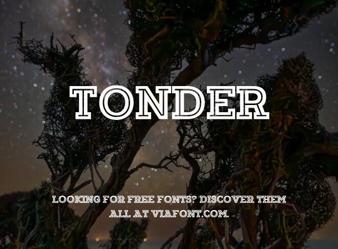 Tonder Font