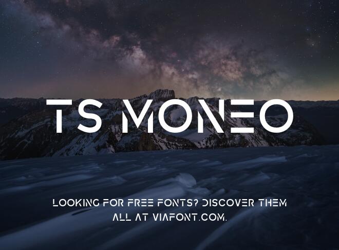 Ts Moneo Font