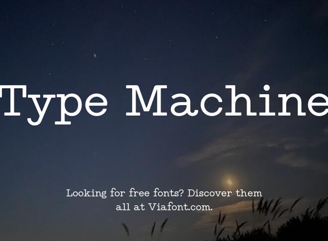 Type Machine Font