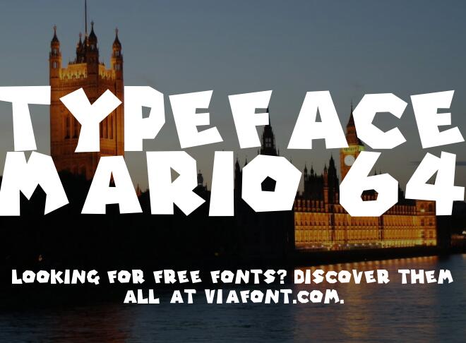 Typeface Mario 64 Font