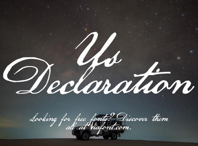 Us Declaration Font