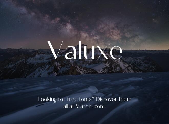 Valuxe Font