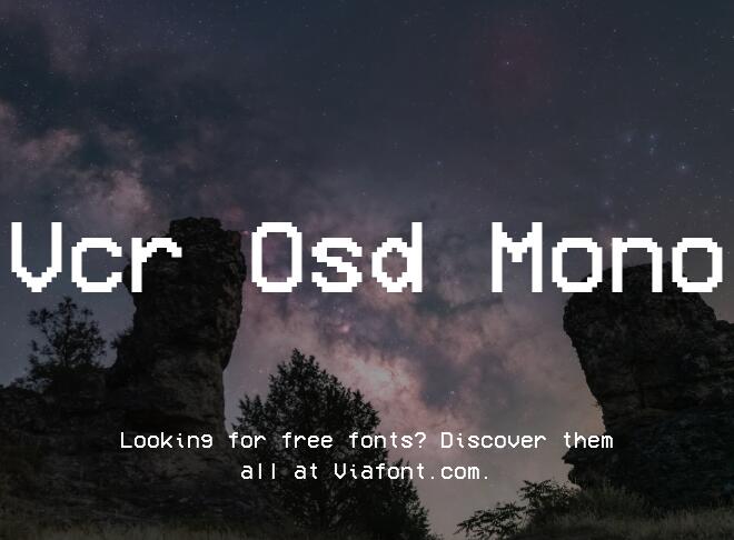 Vcr Osd Mono Font