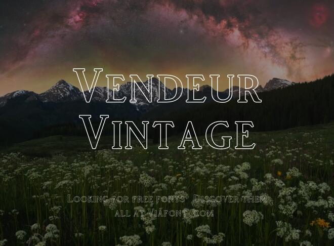 Vendeur Vintage Font