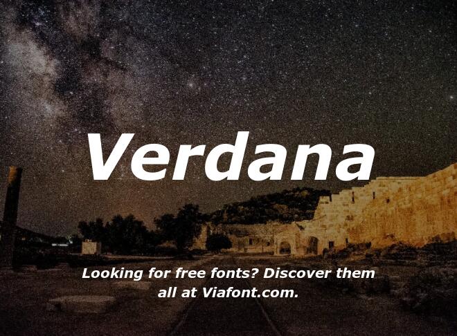 Verdana Font