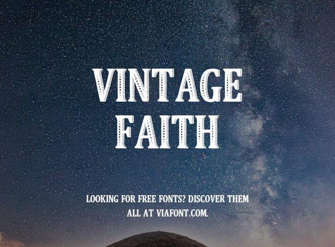 Vintage Faith Font