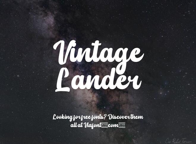 Vintage Lander Font