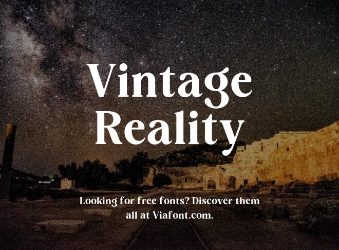 Vintage Reality Font