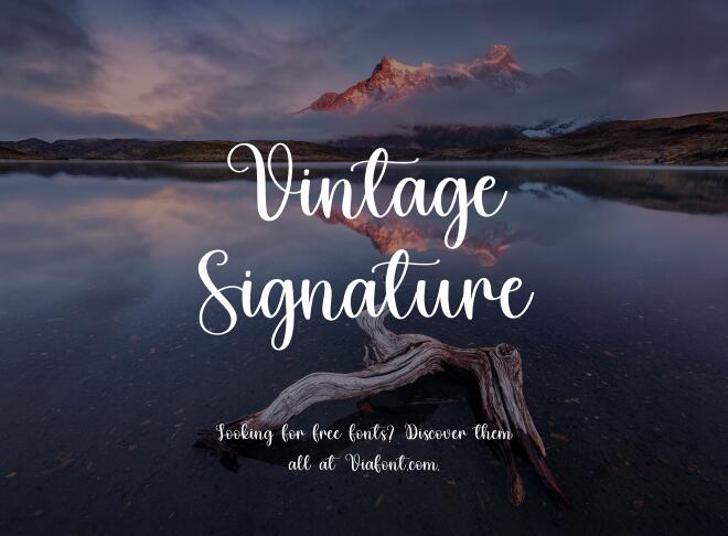 Vintage Signature Font