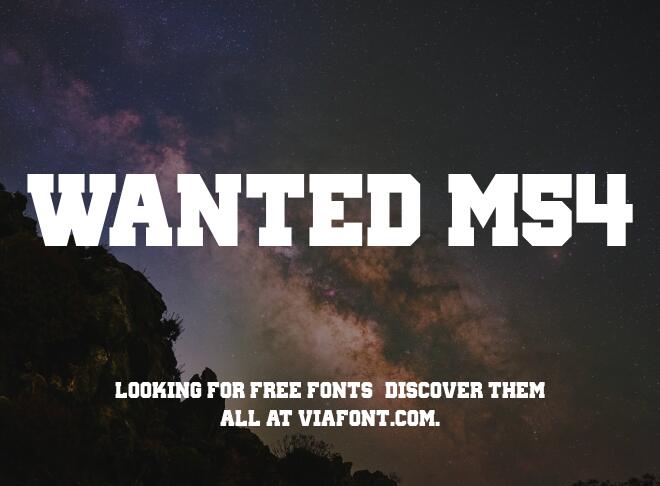 Wanted M54 Font