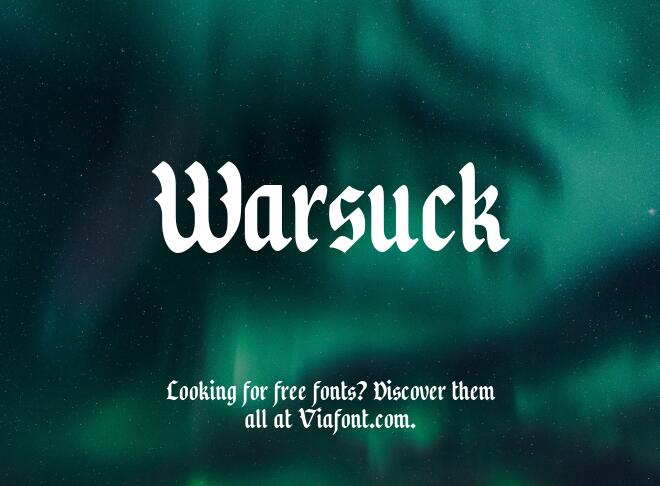 Warsuck Font
