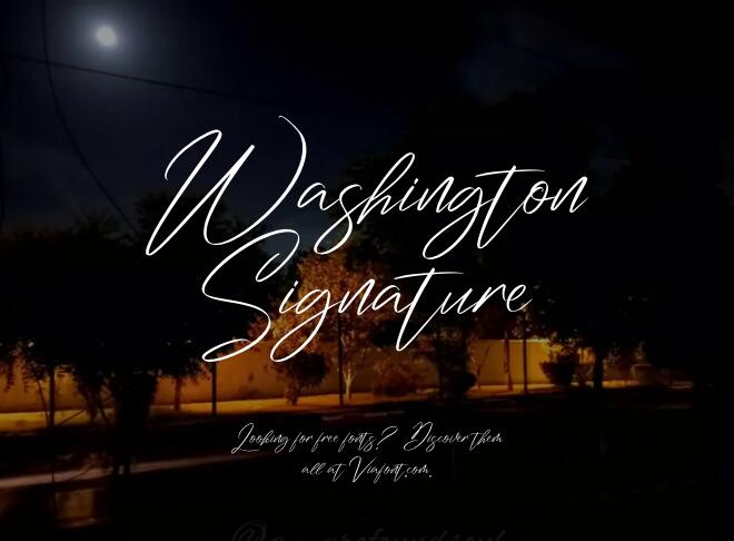 Washington Signature Font