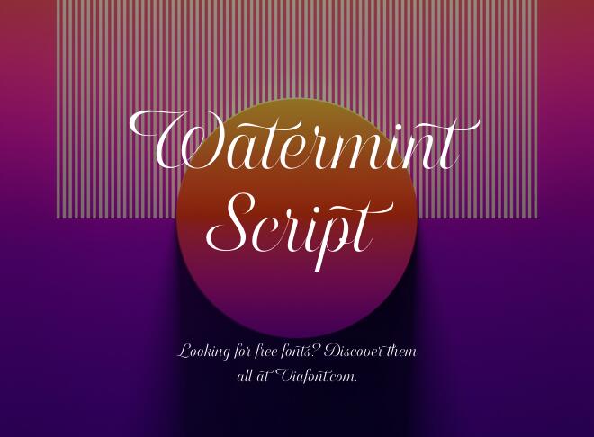 Watermint Script Font