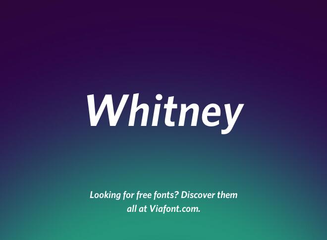 Whitney Font