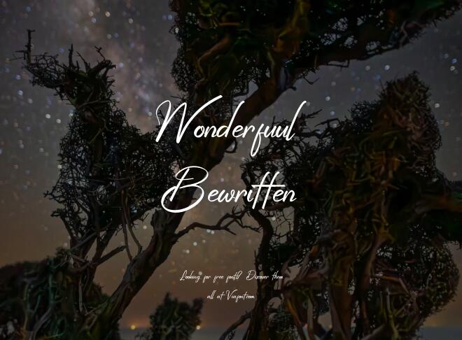 Wonderfuul Bewritten Font
