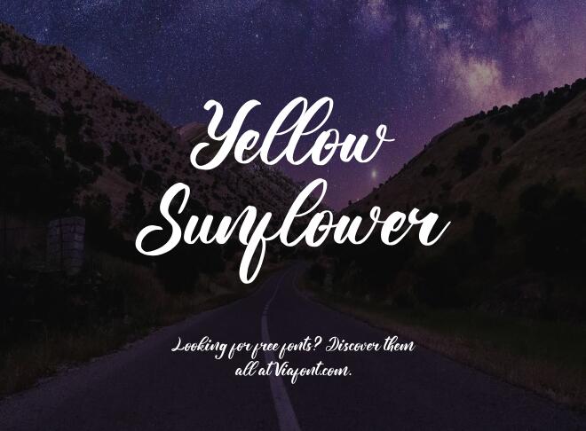 Yellow Sunflower Font