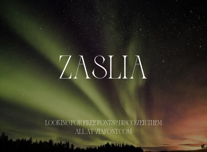 Zaslia Font
