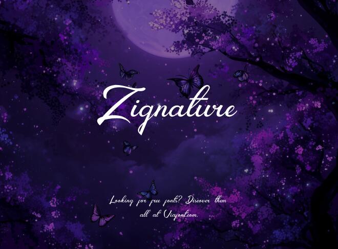 Zignature Font